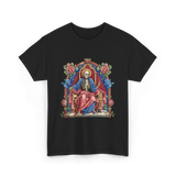 Santa Muerte Saint Death Skeleton T-Shirt - Black