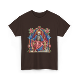 Santa Muerte Saint Death Skeleton T-Shirt - Dark Chocolate