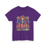 Santa Muerte Saint Death Skeleton T-Shirt - Purple