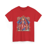 Santa Muerte Saint Death Skeleton T-Shirt - Red