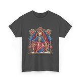 Santa Muerte Saint Death Skeleton T-Shirt - Dark Heather