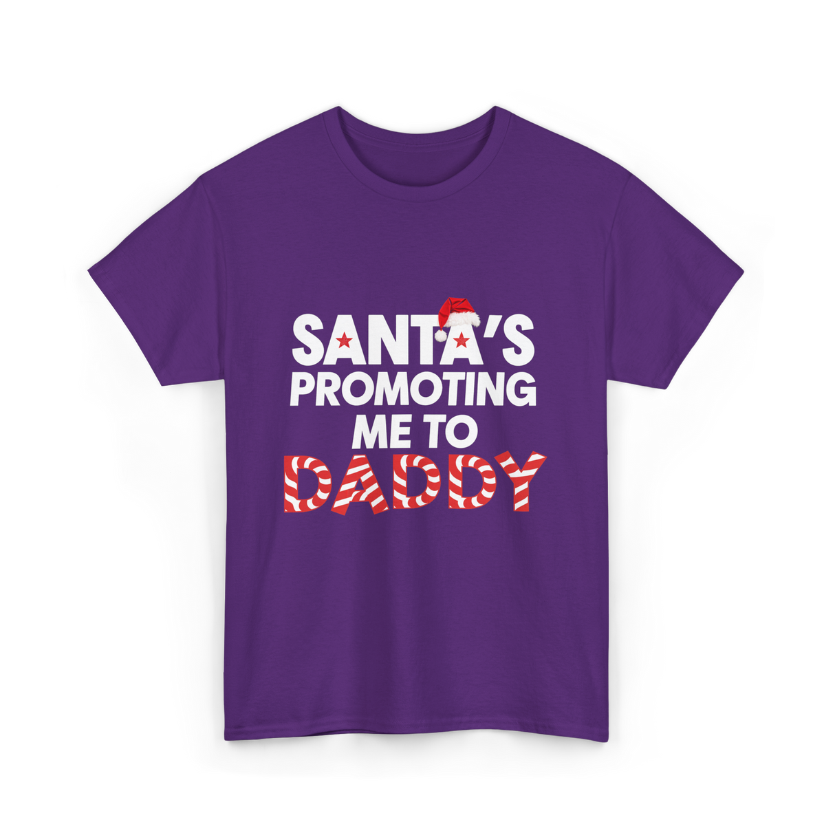 Santa's Promoting Me to Daddy Christmas T-Shirt - Purple