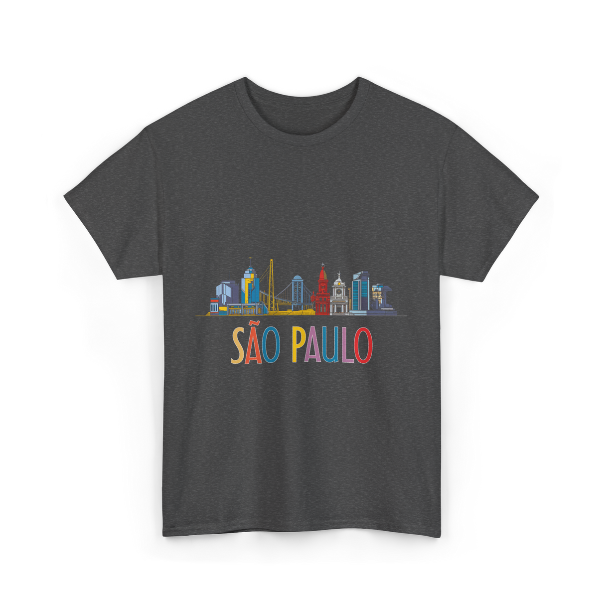 Sao Paulo City Skyline T-Shirt - Dark Heather