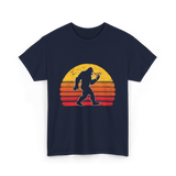 Sasquatch and Pizza Bigfoot T-Shirt - Navy