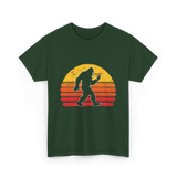 Sasquatch and Pizza Bigfoot T-Shirt - Forest Green