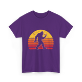 Sasquatch and Pizza Bigfoot T-Shirt - Purple