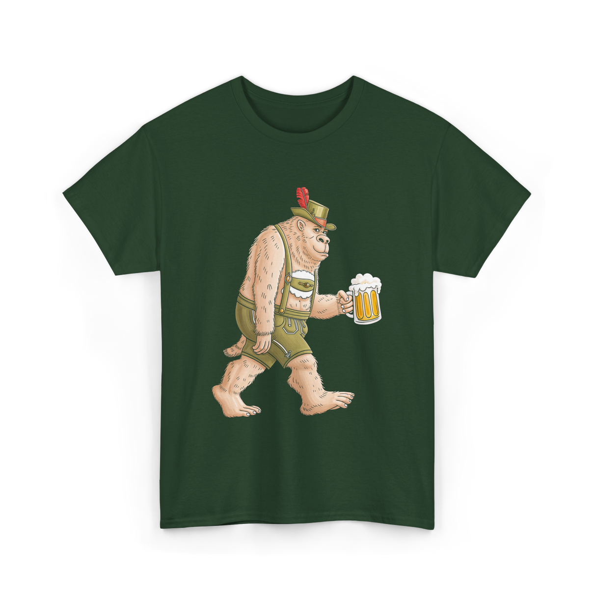 Sasquatch Beer Adventure T-Shirt - Forest Green