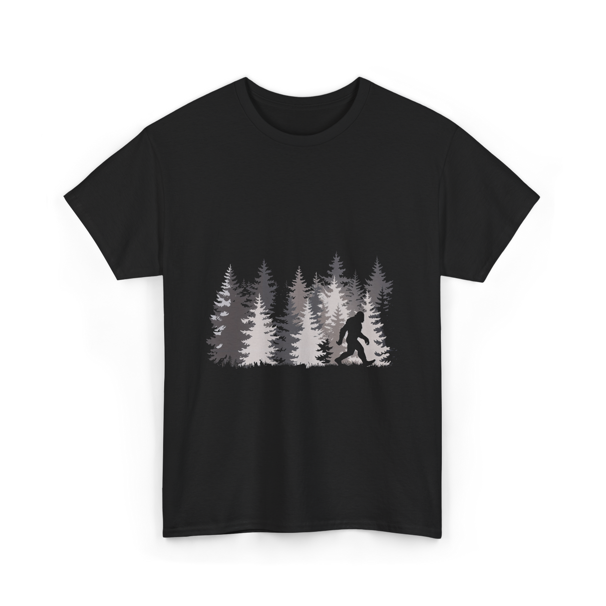 Sasquatch Forest Legend Nature T-Shirt - Black