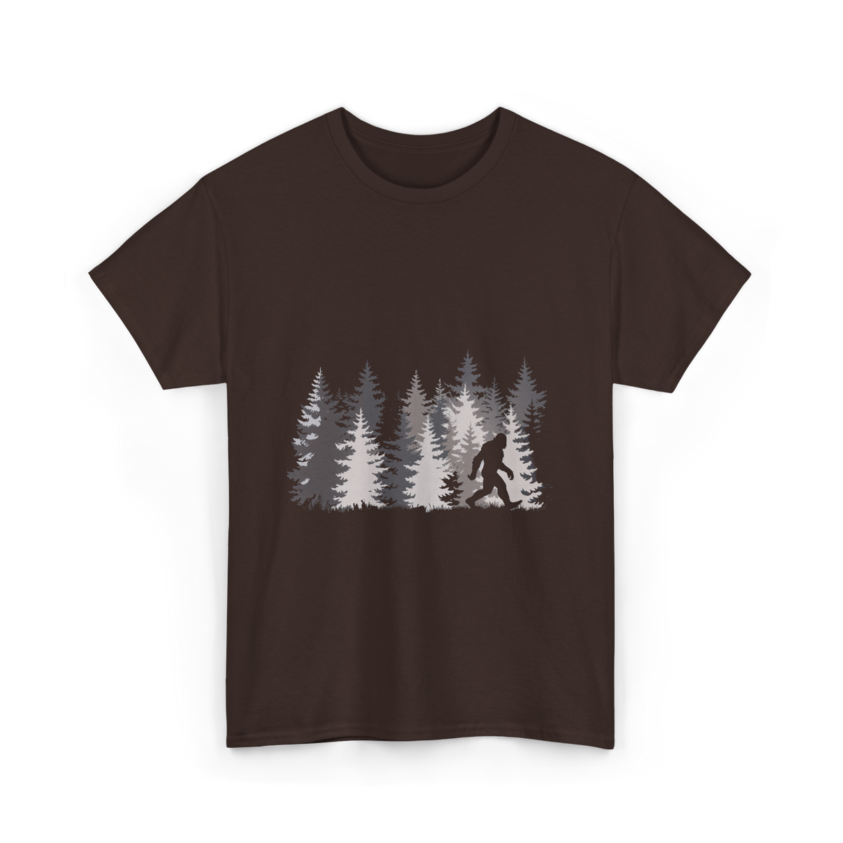 Sasquatch Forest Legend Nature T-Shirt - Dark Chocolate