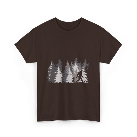 Sasquatch Forest Legend Nature T-Shirt - Dark Chocolate