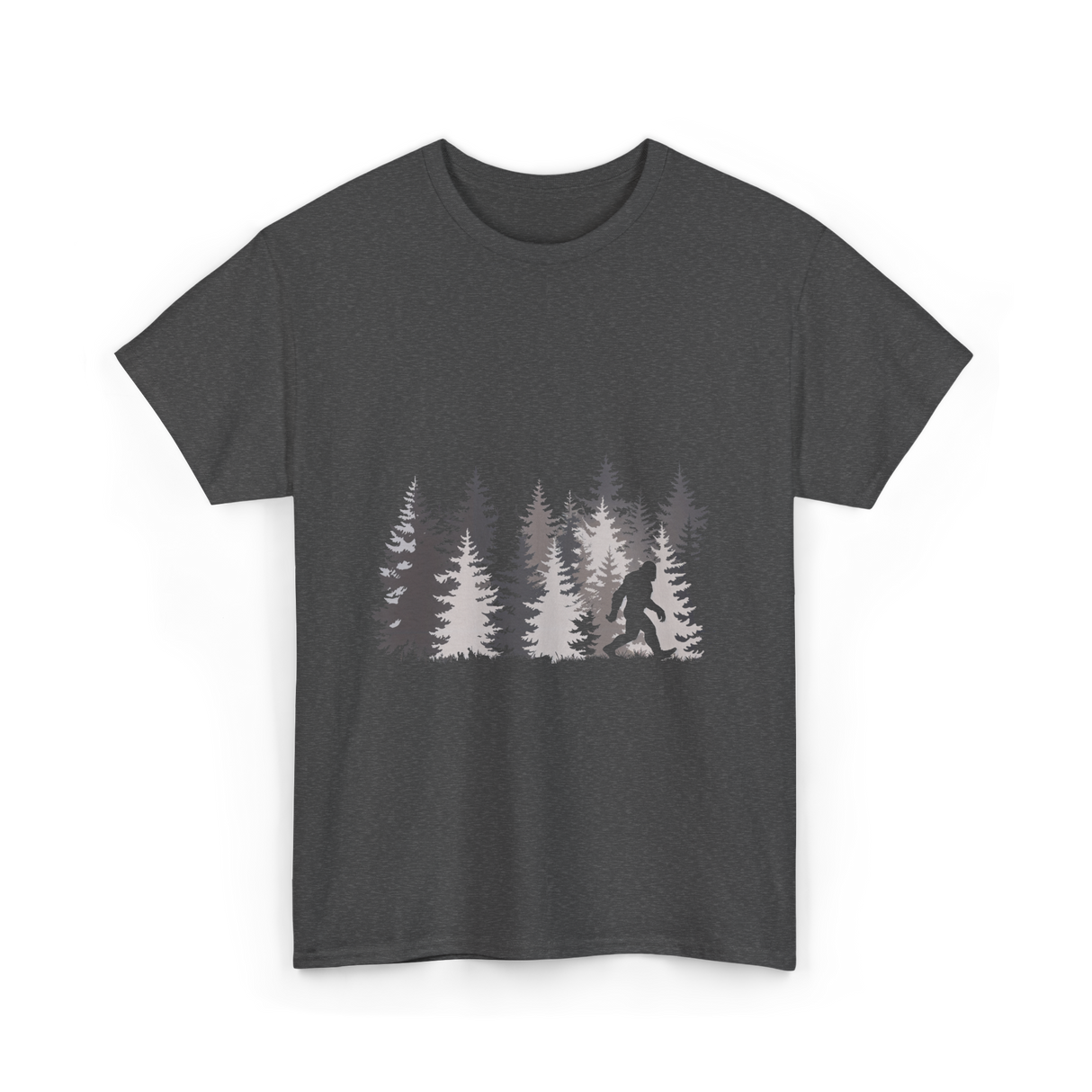 Sasquatch Forest Legend Nature T-Shirt - Dark Heather