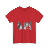 Sasquatch Forest Legend Nature T-Shirt - Red