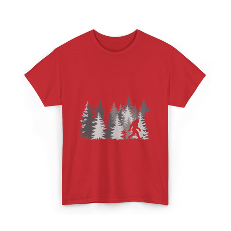 Sasquatch Forest Legend Nature T-Shirt - Red