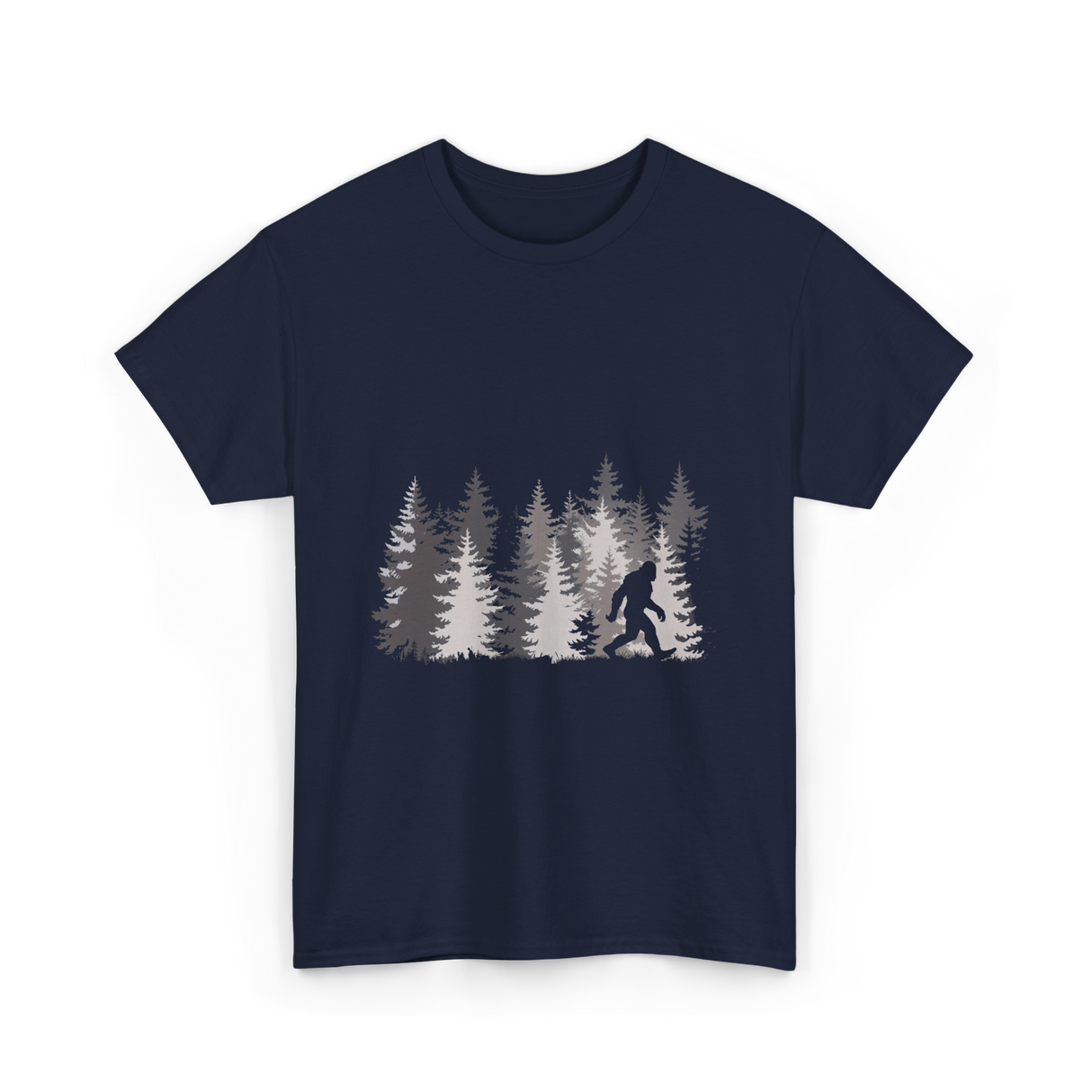 Sasquatch Forest Legend Nature T-Shirt - Navy