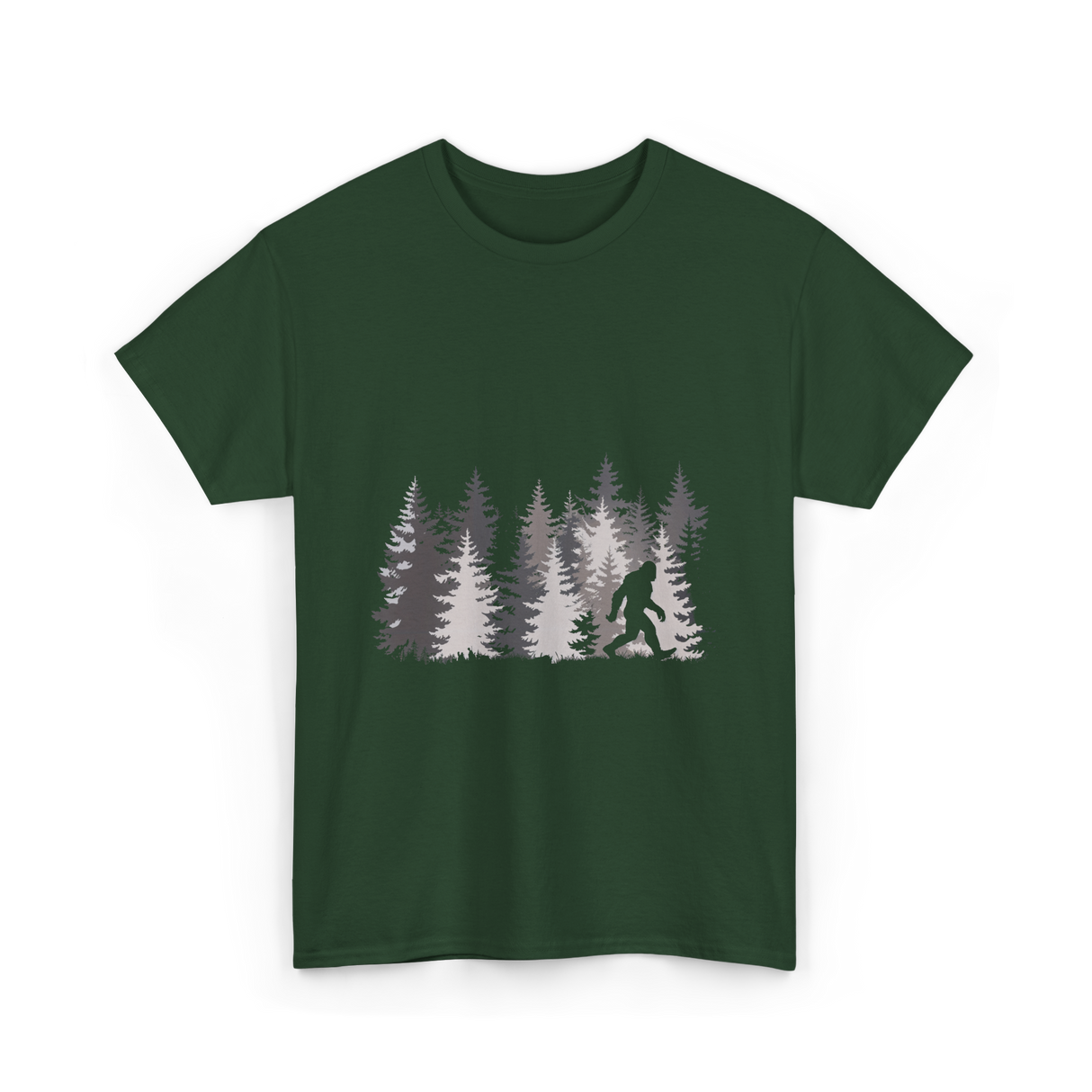 Sasquatch Forest Legend Nature T-Shirt - Forest Green