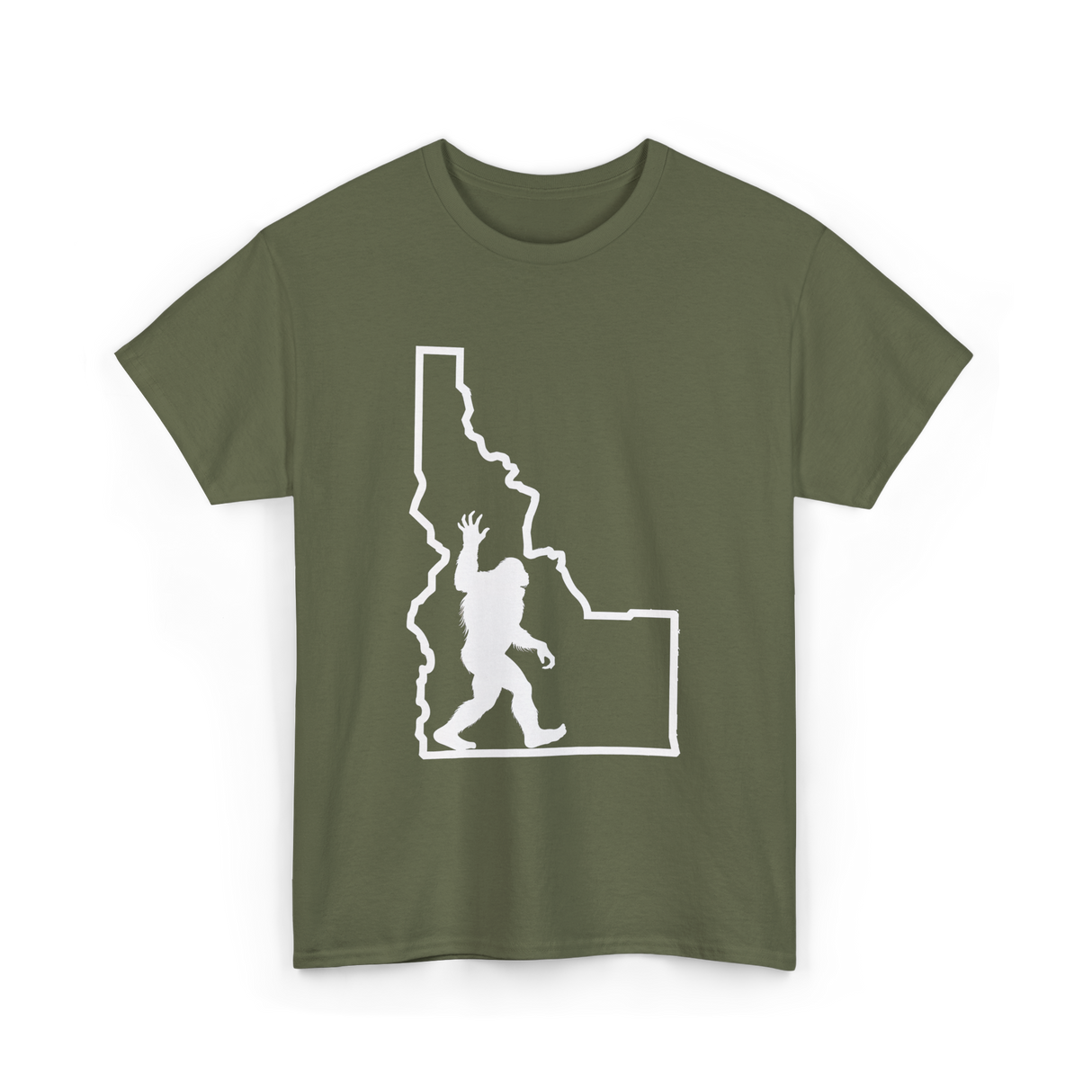 Sasquatch Idaho Bigfoot T-Shirt - Military Green