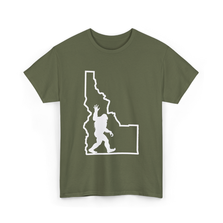 Sasquatch Idaho Bigfoot T-Shirt - Military Green