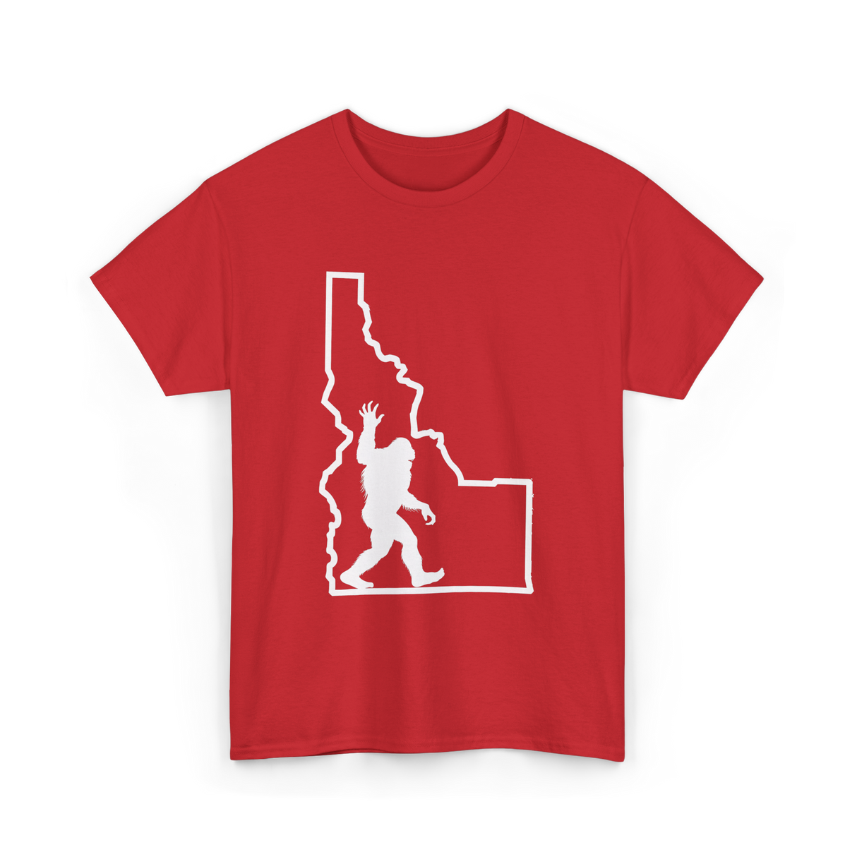 Sasquatch Idaho Bigfoot T-Shirt - Red