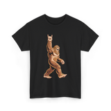 Sasquatch Rock On Bigfoot T-Shirt - Black