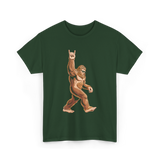 Sasquatch Rock On Bigfoot T-Shirt - Forest Green