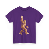 Sasquatch Rock On Bigfoot T-Shirt - Purple