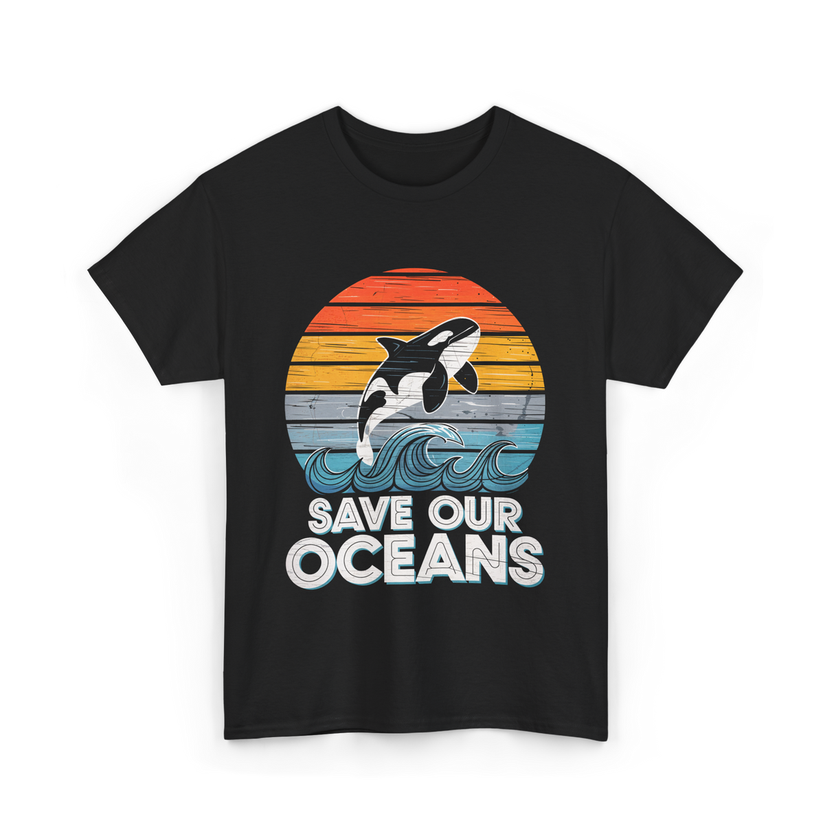 Save Our Oceans Orca T-Shirt - Black