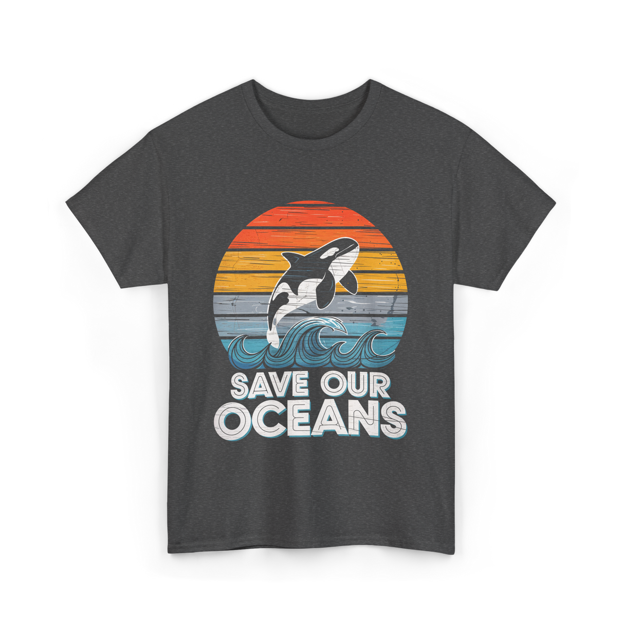 Save Our Oceans Orca T-Shirt - Dark Heather