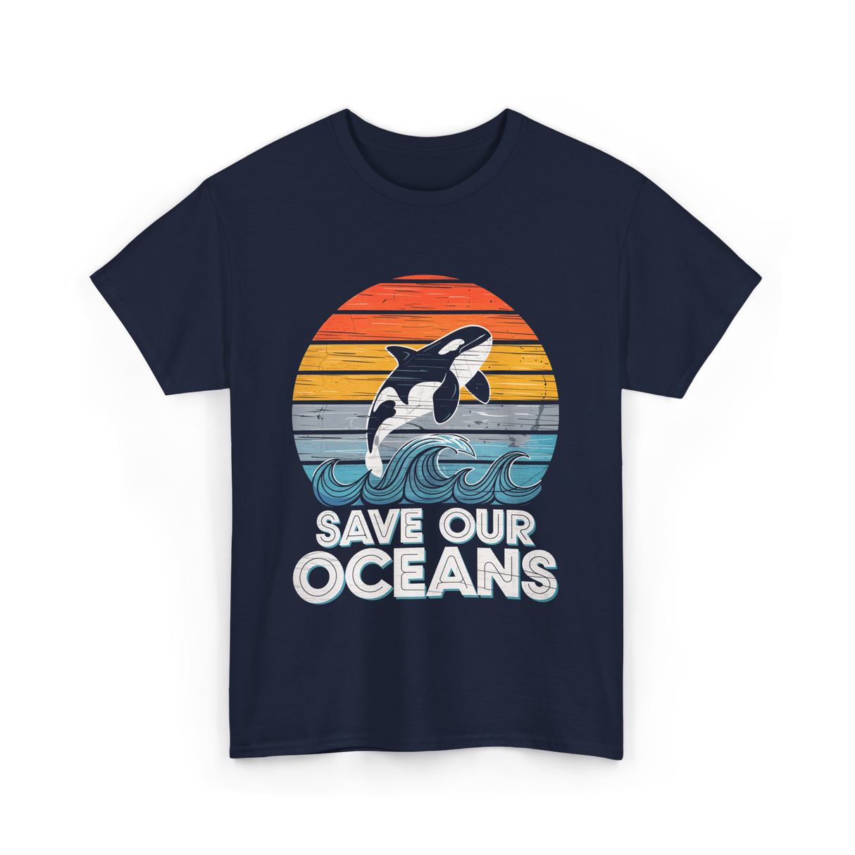 Save Our Oceans Orca T-Shirt - Navy