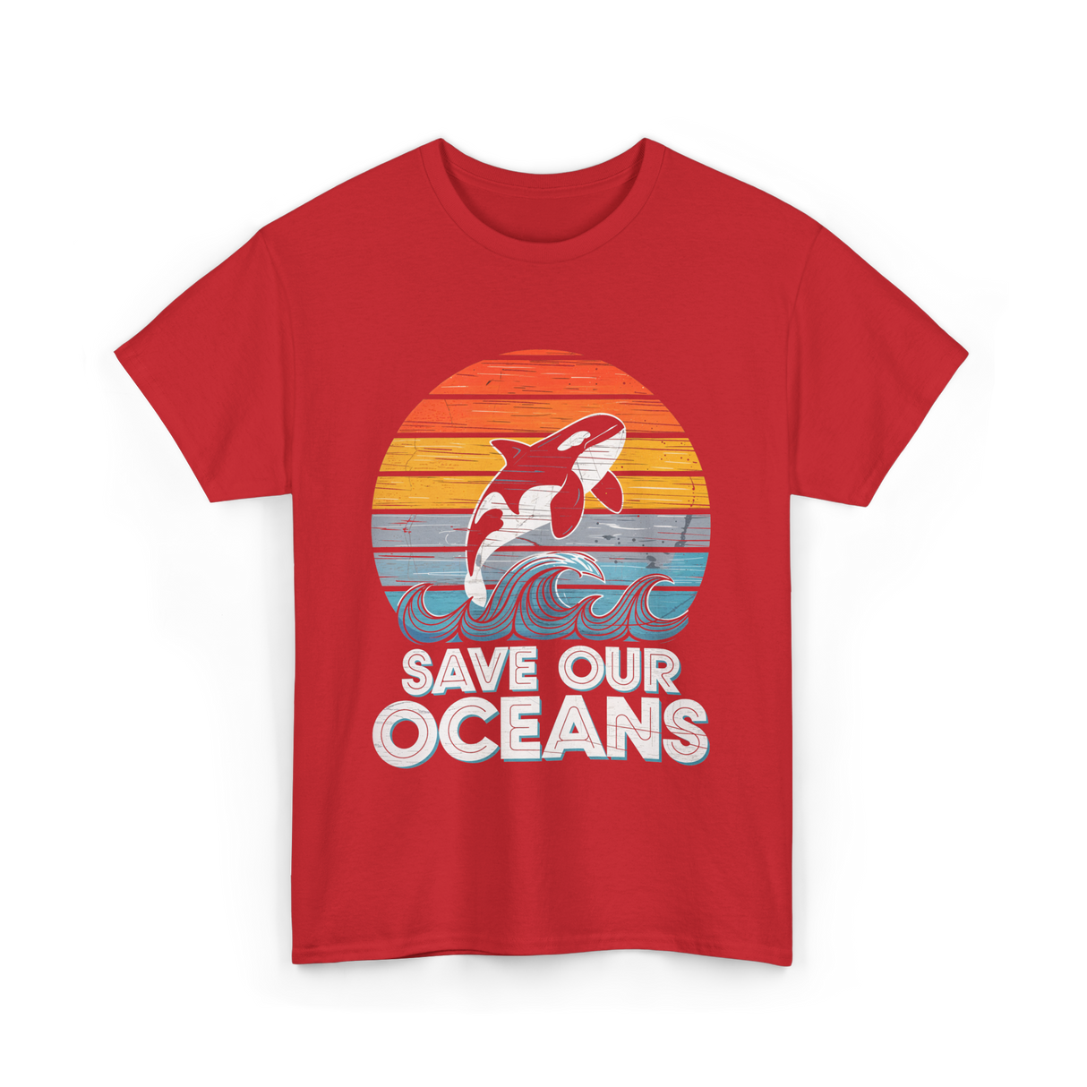 Save Our Oceans Orca T-Shirt - Red