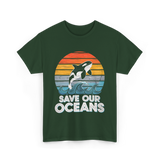 Save Our Oceans Orca T-Shirt - Forest Green