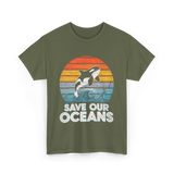 Save Our Oceans Orca T-Shirt - Military Green