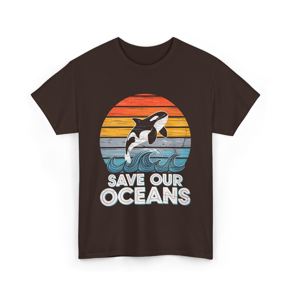 Save Our Oceans Orca T-Shirt - Dark Chocolate