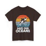 Save Our Oceans Orca T-Shirt - Dark Chocolate