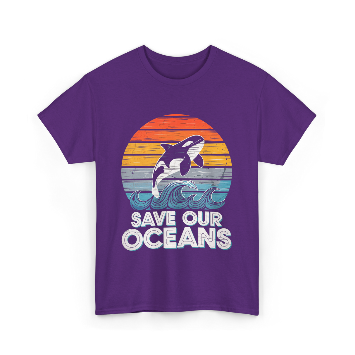 Save Our Oceans Orca T-Shirt - Purple