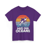 Save Our Oceans Orca T-Shirt - Purple