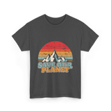 Save Our Planet Retro Design T-Shirt - Dark Heather