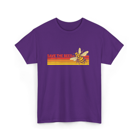 Save The Bees Bee Conservation T-Shirt - Purple