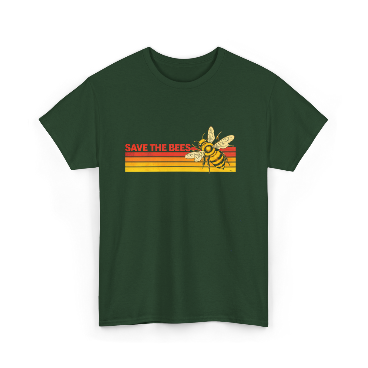 Save The Bees Bee Conservation T-Shirt - Forest Green