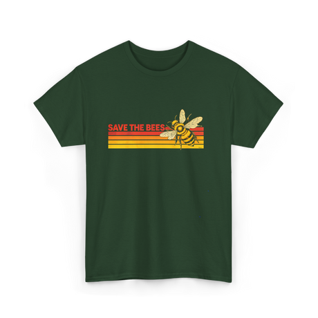 Save The Bees Bee Conservation T-Shirt - Forest Green