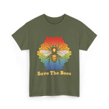 Save The Bees Bee T-Shirt - Military Green