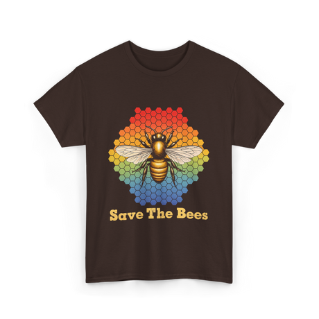 Save The Bees Bee T-Shirt - Dark Chocolate