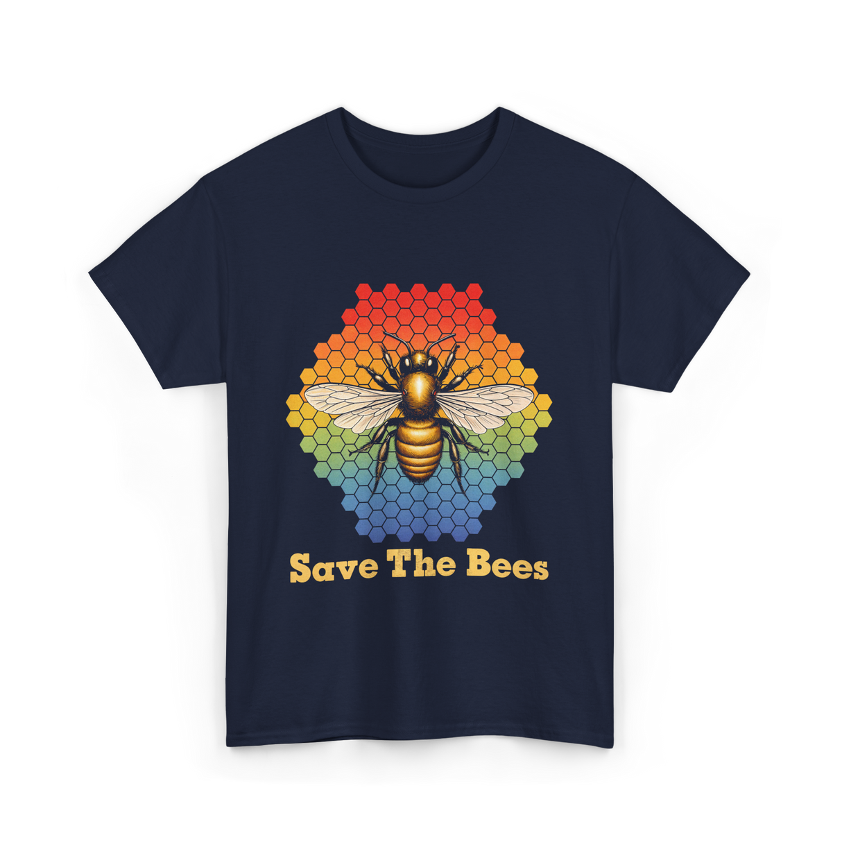 Save The Bees Bee T-Shirt - Navy