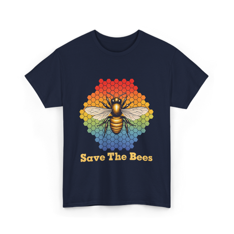 Save The Bees Bee T-Shirt - Navy