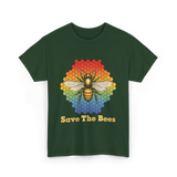 Save The Bees Bee T-Shirt - Forest Green