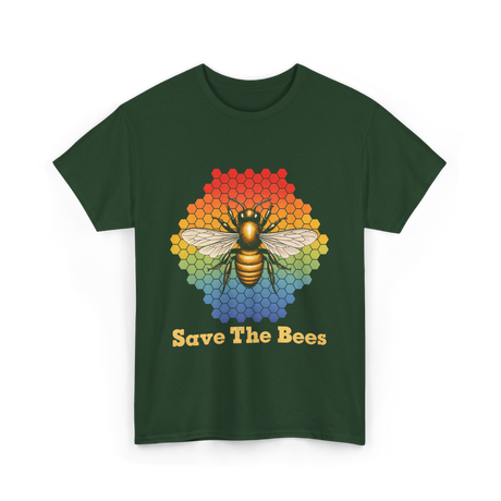 Save The Bees Bee T-Shirt - Forest Green