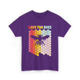 Save The Bees Bees Environment T-Shirt - Purple