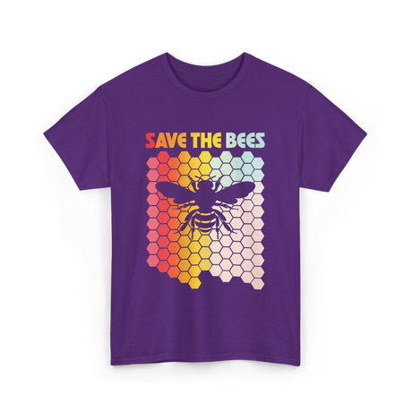 Save The Bees Bees Environment T-Shirt - Purple