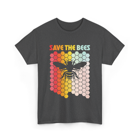 Save The Bees Bees Environment T-Shirt - Dark Heather