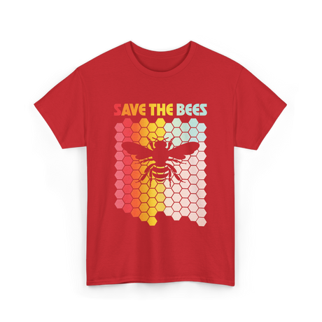 Save The Bees Bees Environment T-Shirt - Red