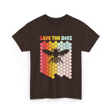 Save The Bees Bees Environment T-Shirt - Dark Chocolate